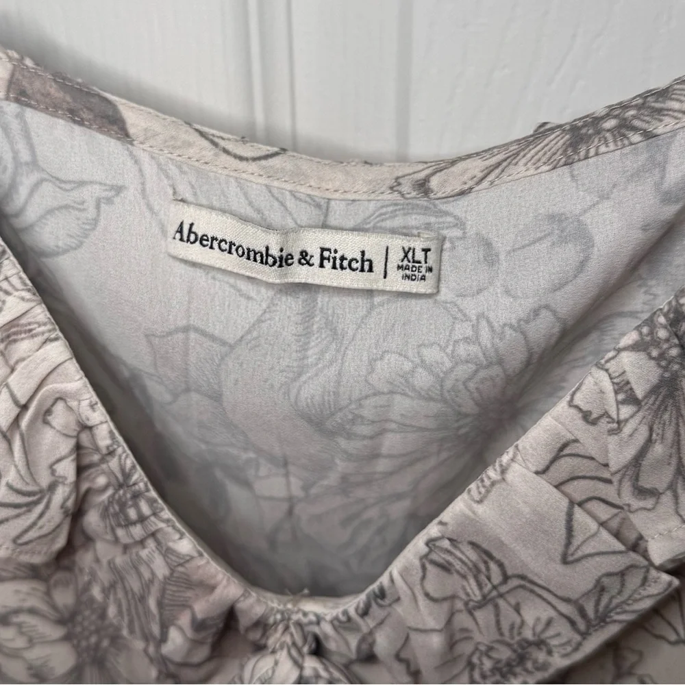 NWOT ⛅️ Abercrombie & Fitch Floral Ruffle Tie Mini Dress - Picture 5 of 9